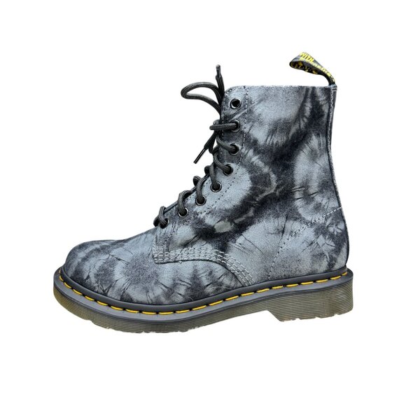 Dr. Martens Shoes - Dr. Martens 1460 Pascal Tie Dye Suede Boots Women's Black/Charcoal, Size 8 NWOB